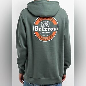 Brixton Soto Green Hoodie Large